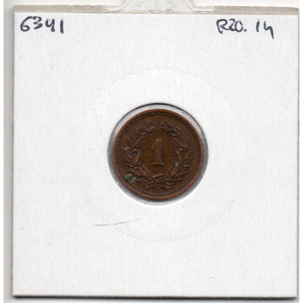 Suisse 1 rappen 1936 TTB, KM 3 pièce de monnaie