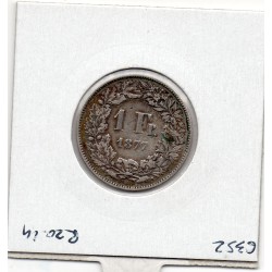Suisse 1 franc 1877 TTB, KM 24 pièce de monnaie