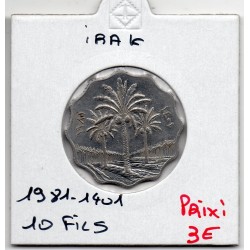 Irak 10 fils 1981 - 1401 AH Sup, KM 126a pièce de monnaie