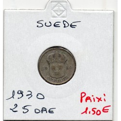 Suède 25 Ore 1930 TB, KM 785 pièce de monnaie