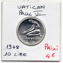Vatican Paul VI 10 lire 1978 FDC, KM 134 pièce de monnaie