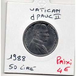 Vatican Jean Paul II 50 lire 1988 FDC, KM 208 pièce de monnaie