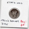 Etats Unis dime 1920 D Denver B, KM 140 pièce de monnaie