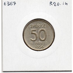 Suède 50 Ore 1956 Sup, KM 825 pièce de monnaie