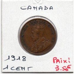 Canada 1 cent 1918 TTB, KM 21 pièce de monnaie