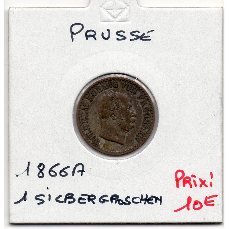 Prusse 1 silbergroschen 1866 A TTB KM 485 pièce de monnaie