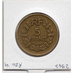 5 francs Lavrillier 1939 TTB-, France pièce de monnaie