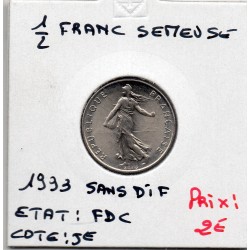 1/2 Franc Semeuse Nickel...