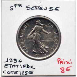 5 francs Semeuse Cupronickel 1994 Dauphin FDC, France pièce de monnaie