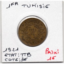 Tunisie, 1 franc 1921 - 1340 AH TTB, Lec 237 pièce de monnaie
