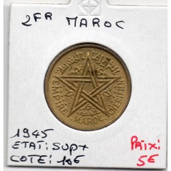 Maroc 2 francs 1364 AH...