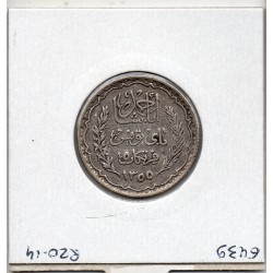 Tunisie, 5 francs 1936 - 1355 AH Sup, Lec 307 pièce de monnaie
