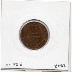 2 centimes Cérès 1887 TTB+, France pièce de monnaie