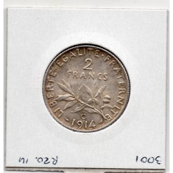 2 Francs Semeuse Argent 1914 C Castelsarrasin Sup, France pièce de monnaie