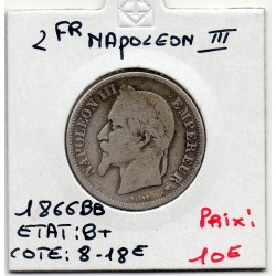2 francs Napoléon III tête...