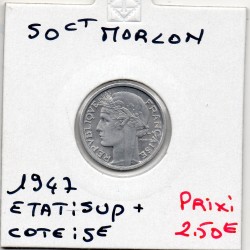 50 centimes Morlon 1947 Sup+, France pièce de monnaie