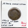 15 Sols Constitution Louis XVI 1791 I 2eme Sem Limoges B, France pièce de monnaie
