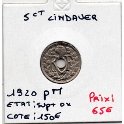 5 centimes Lindauer 1920 Sup+, France pièce de monnaie
