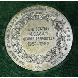 Médaille Bureau assistance judiciaire Argent, Dupuis 1962 poincon corne