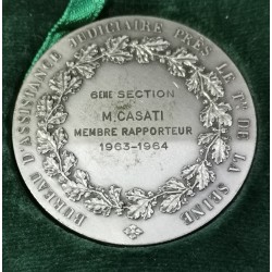 Médaille Bureau assistance judiciaire Argent, Dupuis 1964 poincon corne