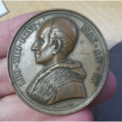 Médaille Vatican Pape Leon XIII, 1886 Bianchi