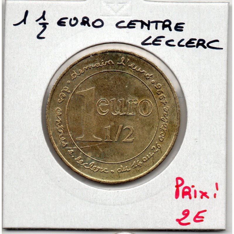 1.50 Euro de centre Leclerc piece de monnaie € des villes