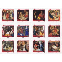 Autoadhésifs Yvert No 621-632 Timbres Meilleurs voeux nativités