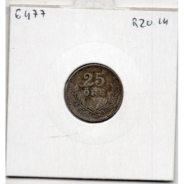 Suède 25 Ore 1918 TB, KM 785 pièce de monnaie