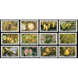 Autoadhésifs Yvert No 686-697 Timbres Flore, Les fruits de France