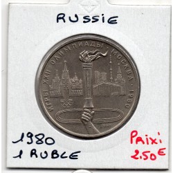 Russie 1 Ruble 1980 JO Sup, KM Y178 pièce de monnaie