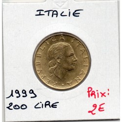 Italie 200 Lire 1999 Carabinieri Sup,  KM 218 pièce de monnaie