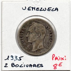Venezuela 2 Bolivares 1935 TB+, KM Y23 pièce de monnaie