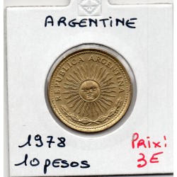 Argentine 10 pesos 1978 FDC, KM 72 pièce de monnaie
