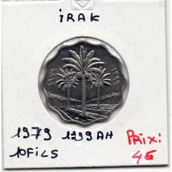 Irak 10 fils 1979 - 1399 AH Spl, KM 126a pièce de monnaie