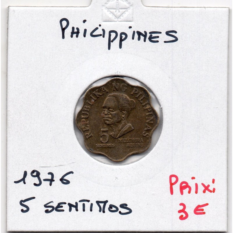 Philippines 5 sentimos 1976 Sup, KM 206 pièce de monnaie