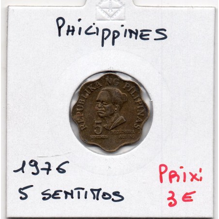 Philippines 5 sentimos 1976 Sup, KM 206 pièce de monnaie
