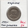 Espagne 200 pesetas 1991 TTB, KM 884 pièce de monnaie