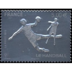 Autoadhésif Yvert No 738 Timbre le Handball en argent