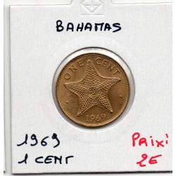 Bahamas 1 cent 1969 FDC KM 2 pièce de monnaie