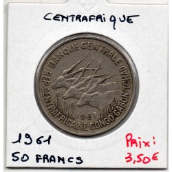 Centrafrique 50 francs 1961 TTB, KM 6 pièce de monnaie
