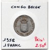 Congo Belge 1 franc 1958 TB+, KM 4 pièce de monnaie