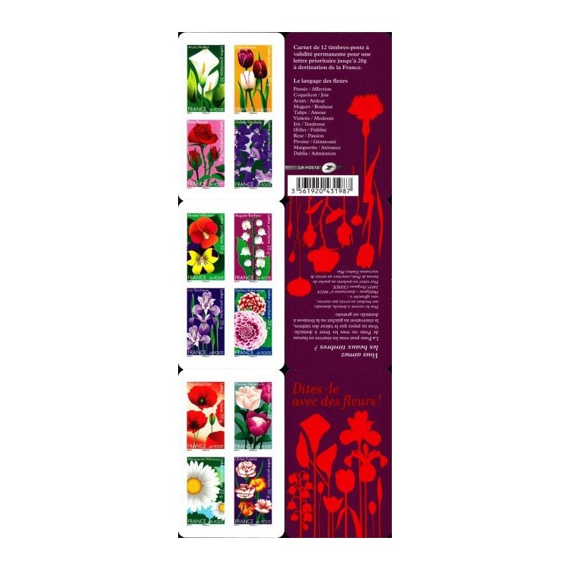 Carnet Commemoratif Yvert No BC662 flore, Dites-le avec des fleurs