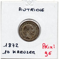 Autriche 10 kreuzer 1872, KM 2206 pièce de monnaie