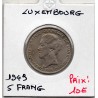 Luxembourg 5 frang ou francs 1949 Sup, KM 50 pièce de monnaie