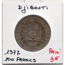 Djibouti 100 francs 1977 Sup, KM 26 pièce de monnaie