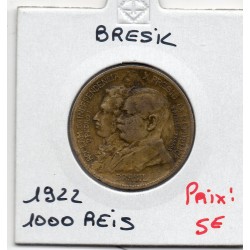 Brésil 1000 reis 1922 TTB-, KM 522 pièce de monnaie