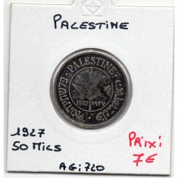 Palestine 50 Mils 1927 TB, KM 6 pièce de monnaie