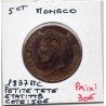 Monaco Honore V 5 centimes 1837 MC TTB, Gad 102 pièce de monnaie
