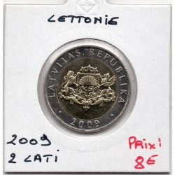 Lettonie 2 lati 2009 Spl, KM 38 pièce de monnaie