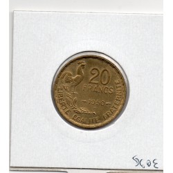 20 francs Coq Georges Guiraud 3 faucilles 1950 B Sup+, France pièce de monnaie